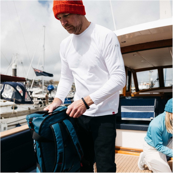 2026 Gill Mens Long Sleeve UV Tec Tee White UV011